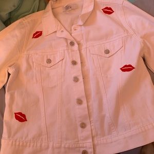 Forever 21 white kiss jacket